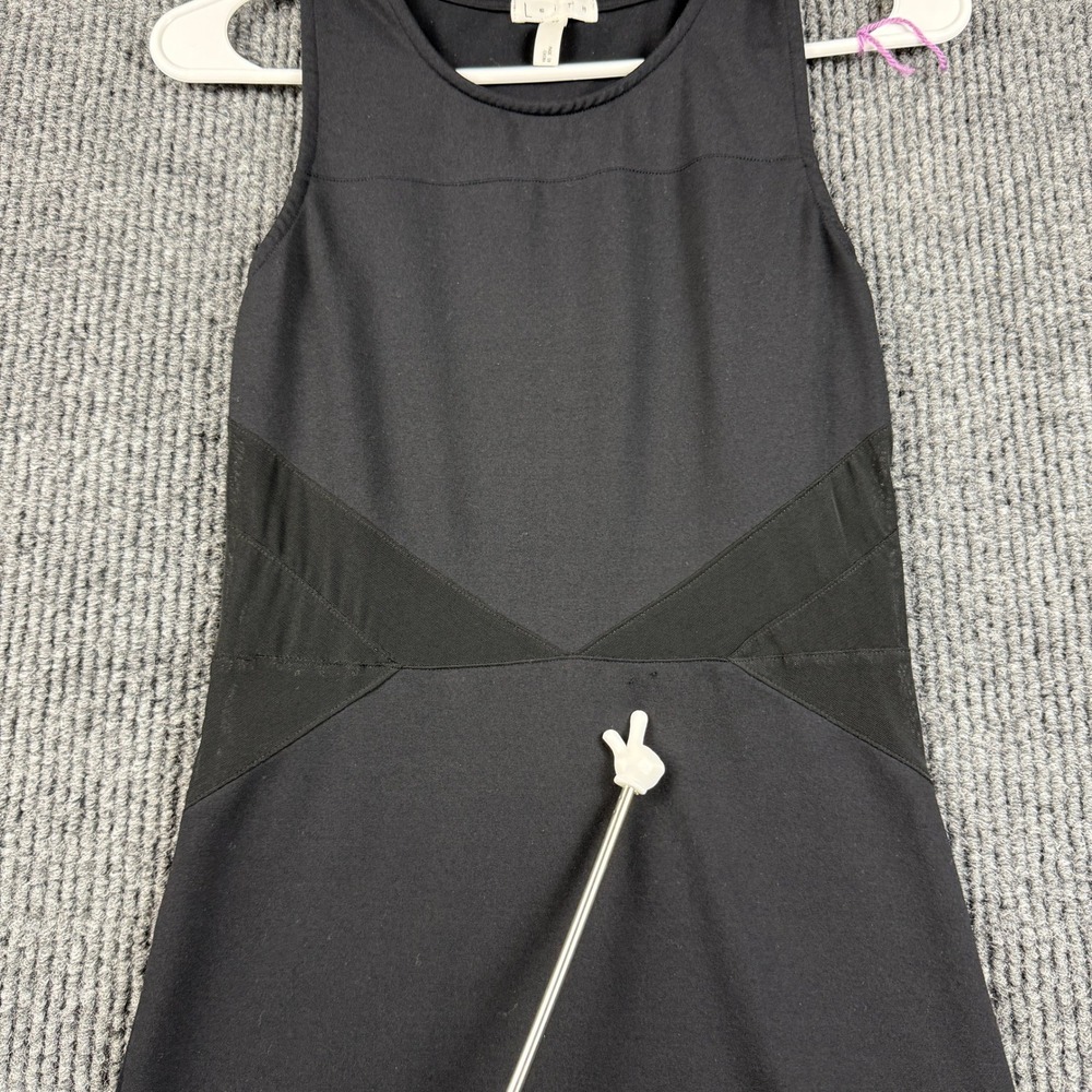 Leith Womens XS Black Sleeveless Mesh Panel Bodycon Mini Dress - See pictures - Picture 7 of 13